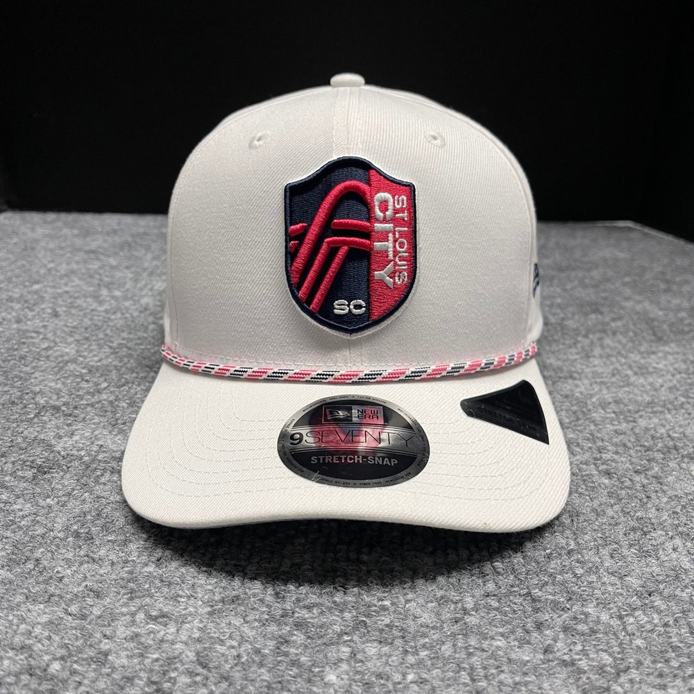 St Louis City SC Hat Cap Mens White Snapback Stretch Rope MLS Soccer New Era